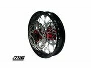 Hinterrad Alu 1.85x12 - CNC Nabe rot m. Bremsscheibe +...