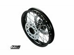 Hinterrad Alu 1.85x14 - CNC Nabe schwarz m. Bremsscheibe...