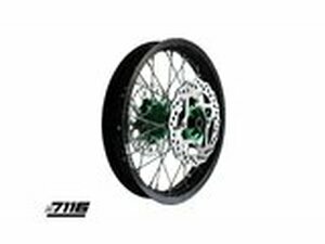 Hinterrad Alu 1.85x14 - CNC Nabe grn m. Bremsscheibe +...