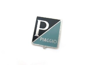 Emblem PIAGGIO, dunkelblau, Aluminium, 24x32mm, zum...