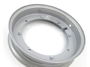 Felge 9 auf 10 Umrstfelge 2.10-10 offen silber Vespa V50