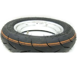 Komplettrad Sava 90/90-10 MC34 Super-Soft auf 2.10-10 schlauchlos Alufelge Vespa