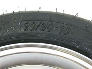 Komplettrad Sava 90/90-10 MC34 Super-Soft auf 2.10-10 schlauchlos Alufelge Vespa