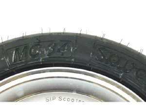 Komplettrad Sava 90/90-10 MC34 Super-Soft auf 2.10-10 schlauchlos Alufelge Vespa