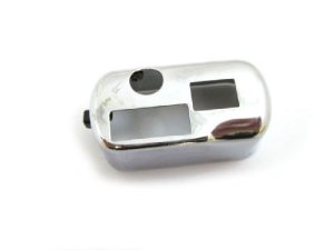Lichtschalterabdeckung chrom, runder Hupenknopf PIAGGIO...