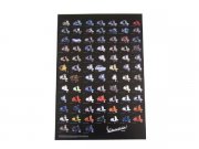 Poster 49x34cm Modellbersicht Vespa