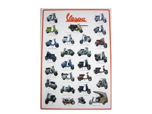 Poster 49x34cm Modellbersicht Vespa