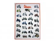 Poster 49x34cm Modellbersicht Vespa