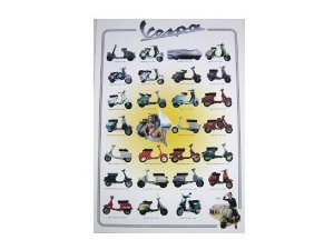 Poster 49x34cm Modellbersicht Vespa