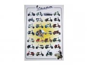 Poster 49x34cm Modellbersicht Vespa