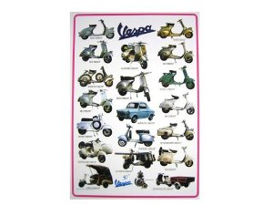 Poster 49x34cm Modellbersicht Vespa