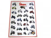 Poster 98x68cm Modellbersicht Vespa