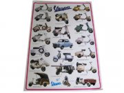 Poster 98x68cm Modellbersicht Vespa