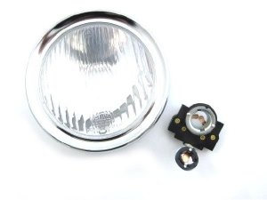 Scheinwerfer Glas incl. Ring und Fassung Vespa Rally,...