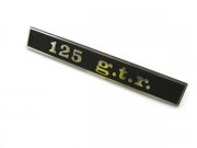 Schriftzug 125 g.t.r. hinten , schwarz/chrom,...