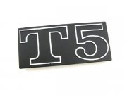 Schriftzug T5, Seitenhaube schwarz/alu, Befestigung: 2...