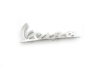 Schriftzug Vespa Beinschild chrom 2 Pins Lochabstand:...