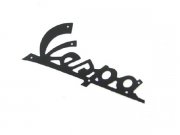 Schriftzug Vespa, Beinschild schwarz, Befestigung: 6...