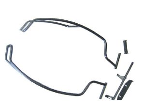 Sturzbgel Seitenhaube schwarz incl. Fussrasten Vespa PX