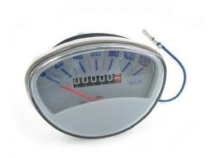 Tachometer 120 km/h blau ohne Logo Vespa PV, V50, Super,...