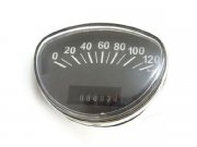 Tachometer 120 km/h schwarz mit Chromring Vespa Vespa PV,...