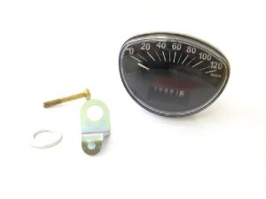 Tachometer 120 km/h schwarz Vespa Vespa PV, Sprint Veloce, Rally, Super, GTR, TS