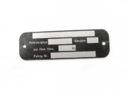 Typenschild Modelle Piaggio&Co Genova alle dt. Modelle ab...