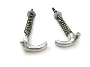 Verschlusshebel Motorseite & Ersatzradseite Aluminium poliert, Paar, Auenverschlu Vespa 125 TS, 160 GS, 180 SS, Rally, P80-150X, PX80- 150X, PX80-200E, P200E, P150S