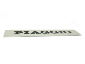 Schriftzug PIAGGIOKaskade schwarz/silber, Befestigung: zum kleben Vespa PK 50S, Automatica, Elestart, Lusso, SS, 80 S, Elestart, Lusso, 100 S, Elestart 125 S, Elestart