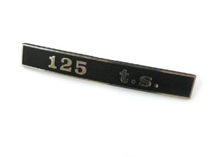 Schriftzug 125 t.s. Heck Lochabstand: 110mm, 132x17mm Vespa 125 TS
