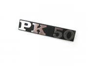 Schriftzug PK 50 Seitenhaube schwarz/alu, Lochabstand:...