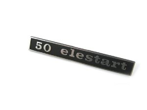 Schriftzug 50 elestart Heck schwarz/alu Lochabstand:...
