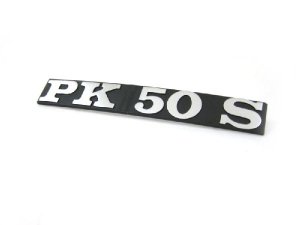 Schriftzug PK 50S Seitenhaube Lochabstand: 80mm Vespa PK50 S