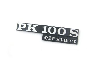 Schriftzug PK100S elestart Seitenhaube Lochabstand: 80mm...