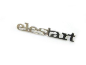 Schriftzug elestart Seitenhaube Lochabstand: 71mm 95x15mm...