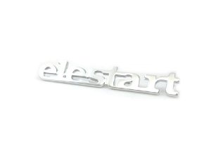 Schriftzug elestart Seitenhaube Lochabstand: 71mm 95x15mm Vespa PK