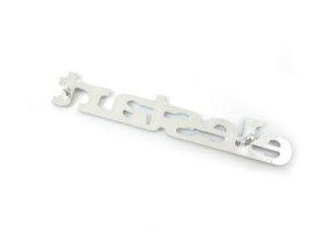 Schriftzug elestart Seitenhaube Lochabstand: 71mm 95x15mm Vespa PK