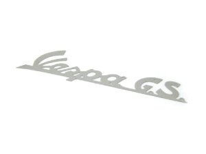 Schriftzug Vespa G.S. Beinschild aluminium 140x45mm Vespa 150 GS