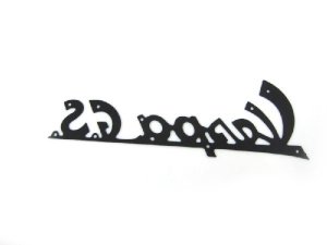 Schriftzug Vespa G.S. Beinschild schwarz 140x45mm Vespa 150 GS