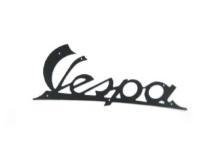 Schriftzug Vespa, Beinschild schwarz 142x57mm Vespa VN, VNA
