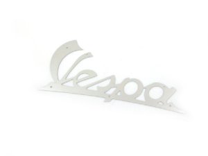 Schriftzug Vespa, Beinschild aluminium, 140x60mm Vespa...