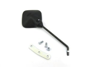 Spiegel CUPPINI Standard, rechts oder links, eckig, 125x115, M10mm schwarz, Hebellnge 185mm, fr Vespa alle Modelle Klassik zur Montage am Lenkerunterteil