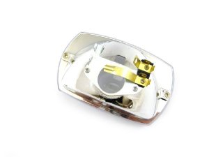 Scheinwerfer Kunststoff, trapezfrmig,  90x140mm, Klarglas Optik, Abblendlicht Sockel: P26s, Standlicht Sockel: Soffitte BOSATTA Vespa 50 Special/Elestart