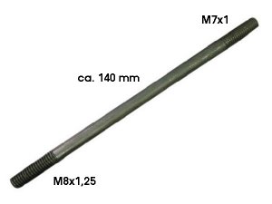 Stehbolzen Zylinder M7/M8x140mm, zur Reparatur defekter...
