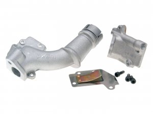 Ansaugstutzen POLINI Doppelansauger, fr SHB 19.19, fr Vespa 50-125/PV/ET3 Durchlass: 20mm, Anschluss Vergaser: 23mm, 2-Loch, Membran