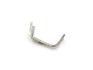 Krampe Halter Typenschild unter Sitzbank Edelstahl Lambretta Li3, LiS, SX, GP/dl