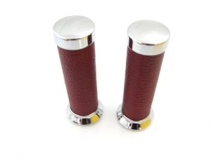 Griffe 22/26x126mm Leder rot PIAGGIO Vespa LX, LXV, ET4, S50-150