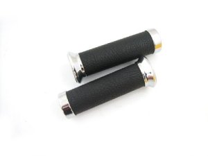 Griffe 22/26x126mm Leder schwarz PIAGGIO Vespa LX, LXV,...