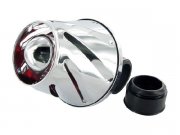 Luftfilter STR8 Helix, chrom, rot innenbeleuchtet (38/28mm)