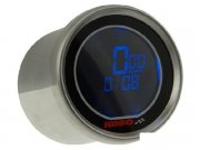 Drehzahlmesser KOSO Black LCD - RPM / 2xTEMP / CLOCK, rund,